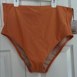 High-Waisted Orange Bikini Bottom